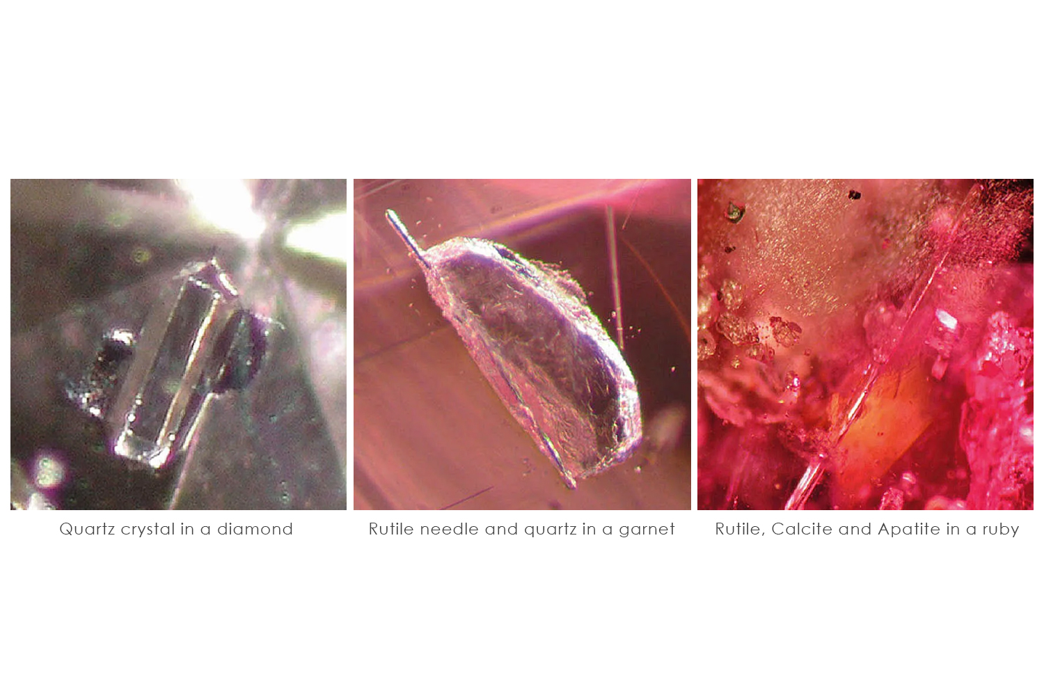 side-by-side examples of pregnant gemstones with other gemstones forming inside