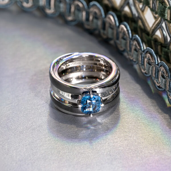 Cobalt Blue Spinel Men's Ring