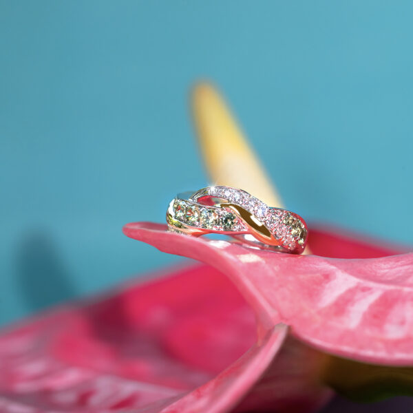 Twisty Demantoid Pinky Ring - Image 3