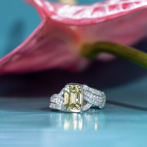 Twirling Yellow Sapphire Ring