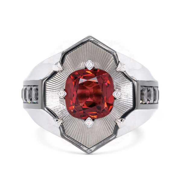 Unisex Red Spinel Ring - Image 2