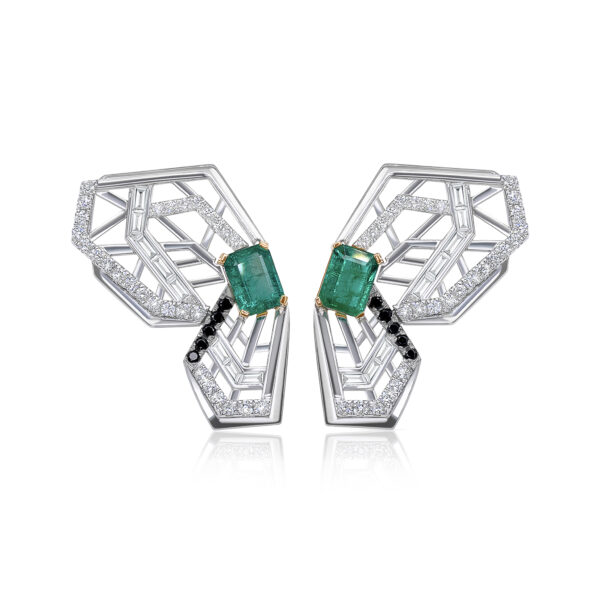 Emerald Butterfly Earrings - Image 3
