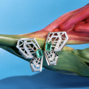 Emerald Butterfly Earrings